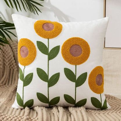 EMBROIDERLIVA – Embroidered Throw Pillow Cover for Cozy Decor