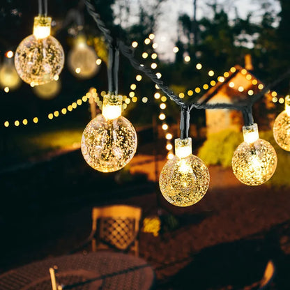 Solar-Powered Fairy Lights 30 Feet Automatic Dusk Sensor Waterproof LED Garden Décor for Patio Yard Pathway Landscaping Outdoor Illumination