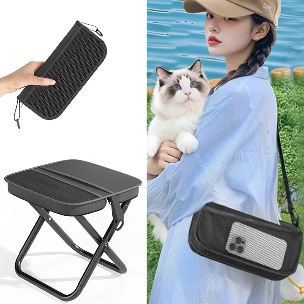 Adventure Ready | Portable Compact Camping Stool with Lightweight Frame | Foldable Design for Easy Transport