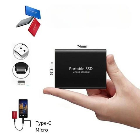 Compact SSD Storage | 512GB Portable External Drive with Fast Transfer Speed | Reliable Data Storage for Home and Travel