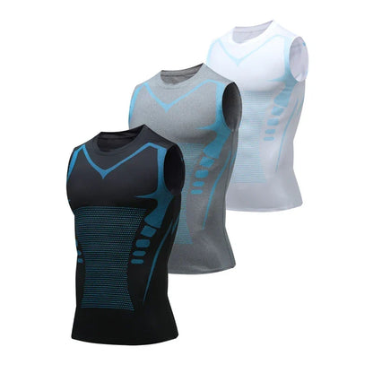 Compression Tank Top with Posture Support for Men & Women – Breathable Body Shaping Undershirt