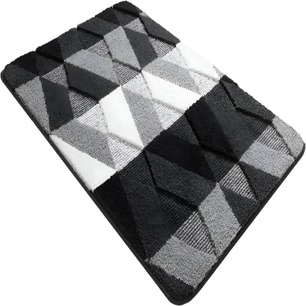 Sable Area Rug - Washable Microfiber, Non-Slip Geometric Design