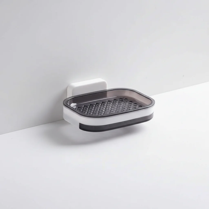 Sable Soap Dish - Self-Adhesive ABS, Double Drainage for Shower