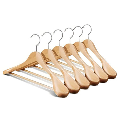 Sable Wooden Coat Hangers - Polished Lotus Wood, 360° Swivel