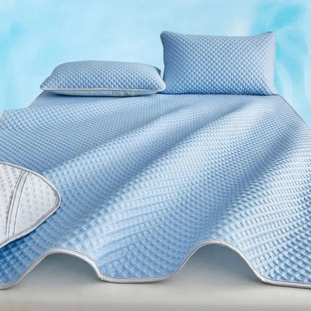 Cooling Mattress Pad with Breathable Ice Silk Fabric | Soft Design for Comfortable Summer Sleep