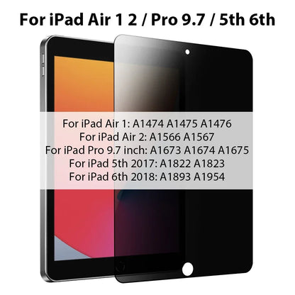 Anti-Spy Tempered Glass iPad Shield – Privacy Viewing Angle Control Screen Guard