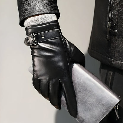 Stylish Winter Gloves | Touchscreen Driving Gloves with Secure Strap | Perfect for Cold Weather Commutes