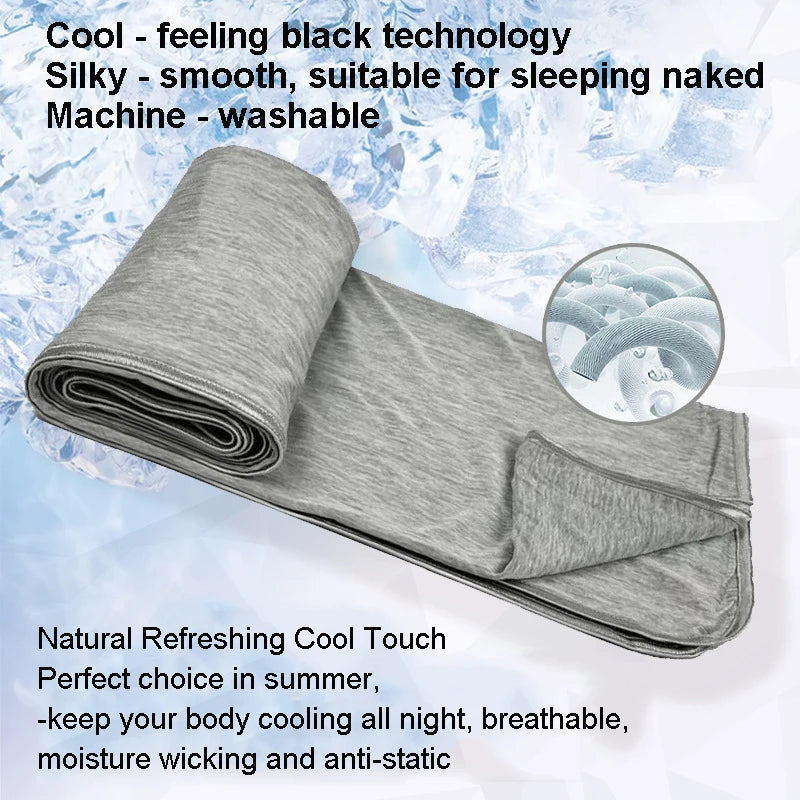 CoolVIA | Breathable Cooling Blanket with Temperature Regulation | Lightweight Design for Year-Round Comfort