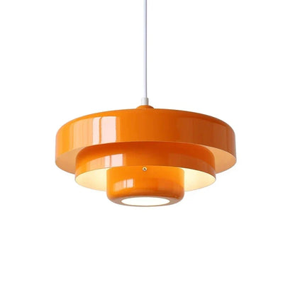 Mid-Century Dome Pendant Light Orange Green White 1-Bulb Hanging Fixture Kitchen Island Dining Room Living Room Modern Retro Ceiling Lamp