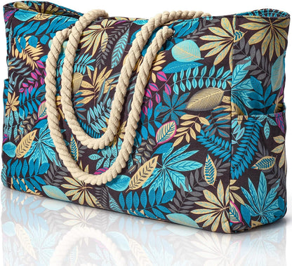 Large Waterproof Tote for Beach - Sandproof Pool and Travel Bag