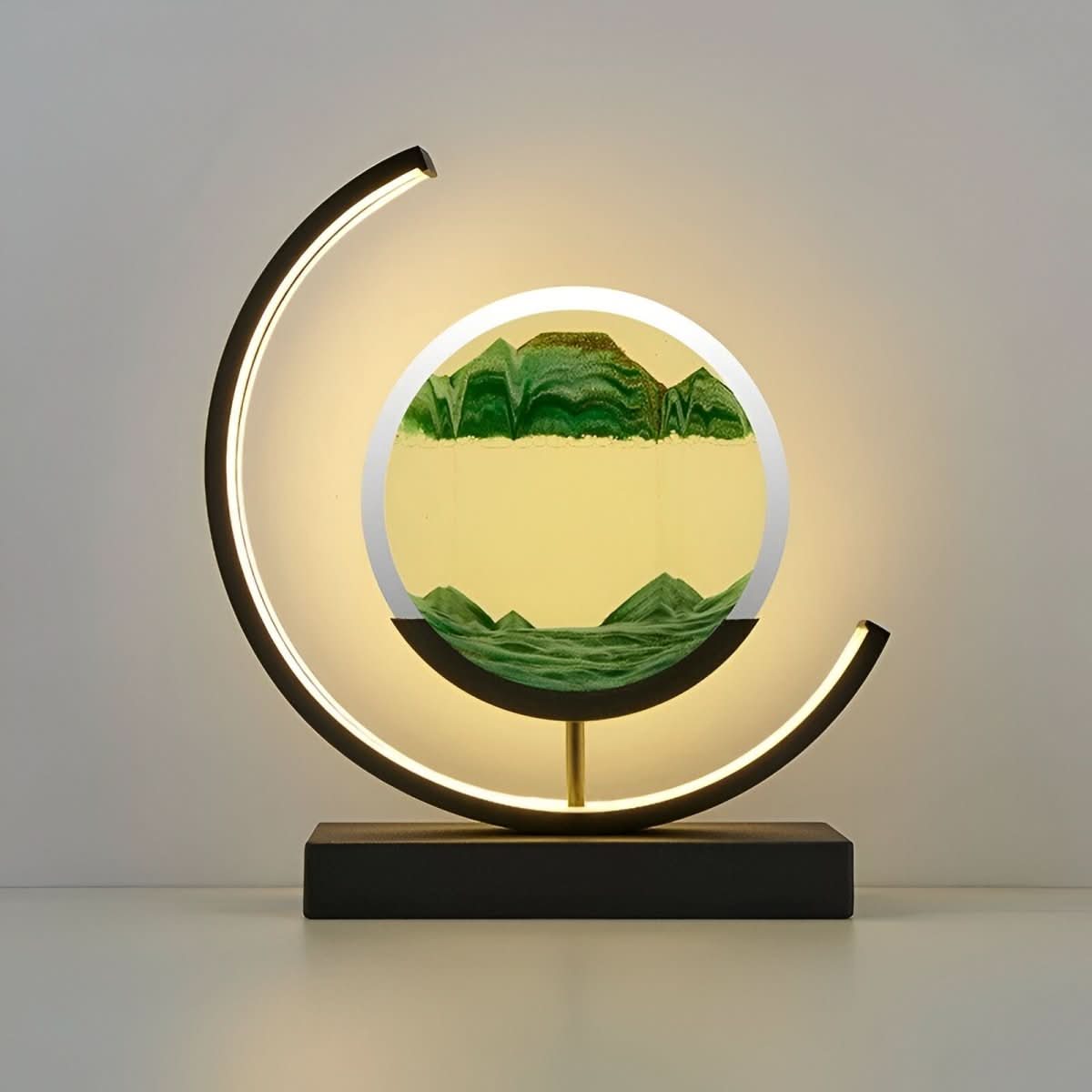 Metal Motion Sand Lamp 10 Inch with 3 Adjustable Light Colors for Bedroom Living Room Office Meditation Relaxation Decor LED Ambient Lightin