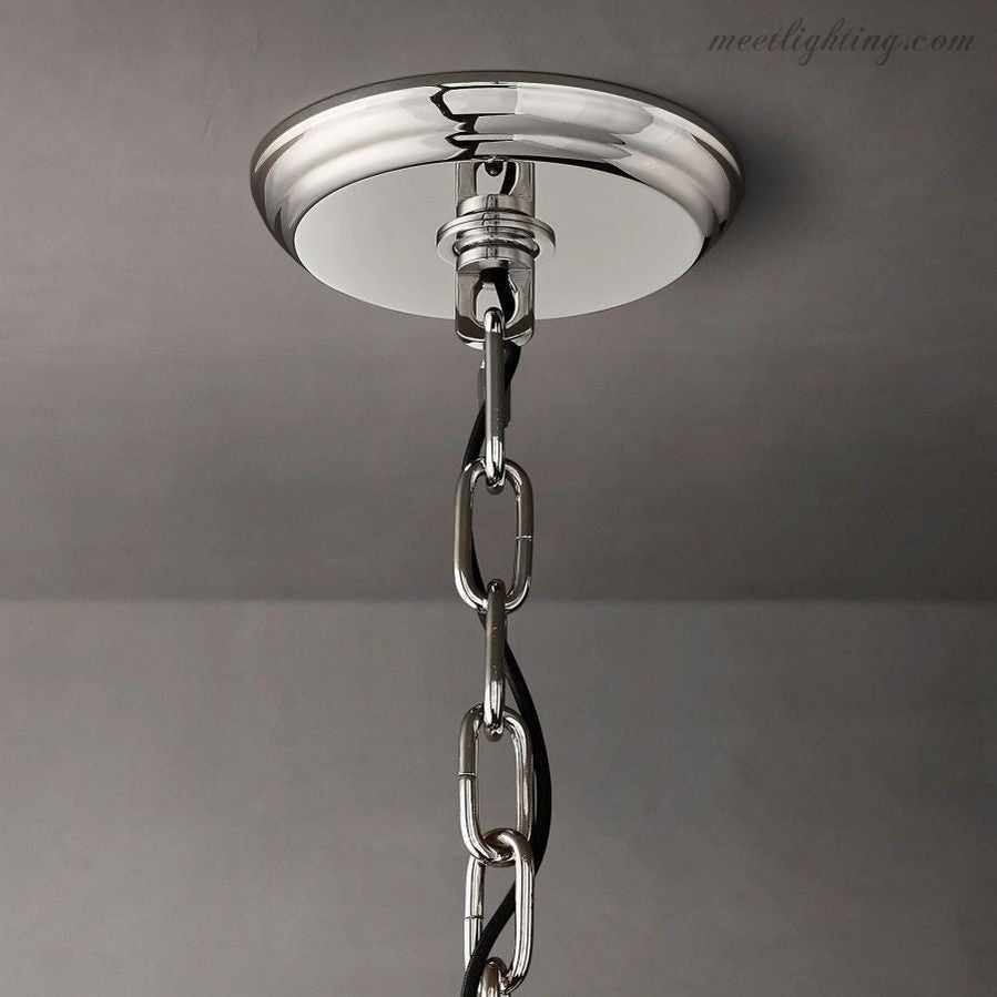 Circular Tiered Glass Panel Ceiling Fixture 22-60 Inch Diameter for Dining Room Foyer Living Room Bedroom Hotel Entryway Statement Lighting