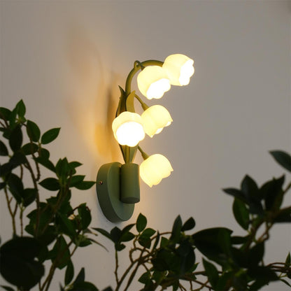 Orchid-Inspired Decorative Sconce with Adjustable Color Lighting for Bedroom Living Room Bathroom Modern Nature Accent Wall Mount Metal Fixt