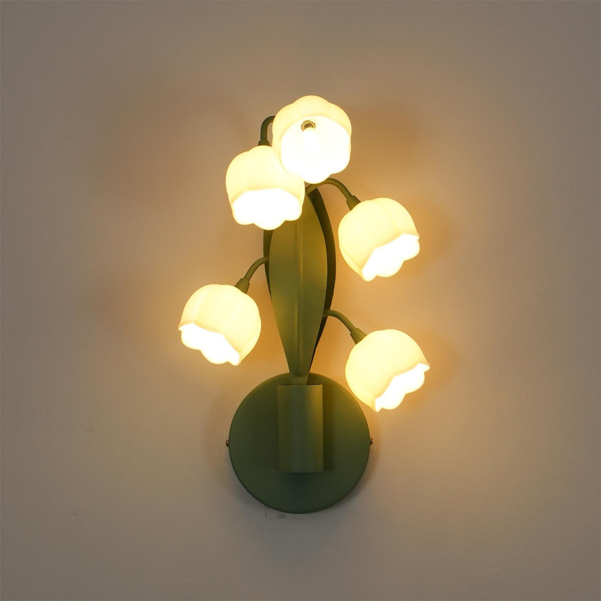 Orchid-Inspired Decorative Sconce with Adjustable Color Lighting for Bedroom Living Room Bathroom Modern Nature Accent Wall Mount Metal Fixt
