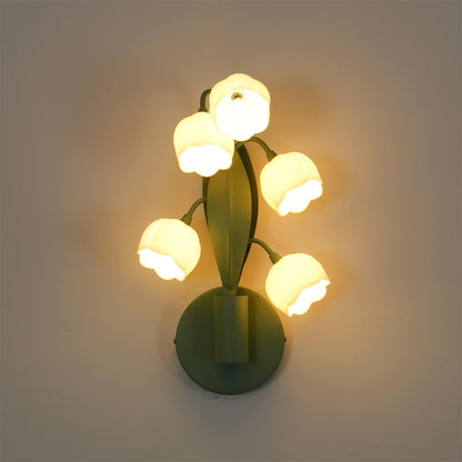 Orchid-Inspired Decorative Sconce with Adjustable Color Lighting for Bedroom Living Room Bathroom Modern Nature Accent Wall Mount Metal Fixt