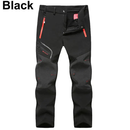 Insulated Hiking Pants for Men Weatherproof Fleece-Lined Outdoor Trousers Cold Weather Gear for Camping Skiing Fishing