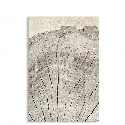 Botanical Growth Pattern Wall Art Canvas for Living Room, Bedroom & Office Décor | Natural Wood Grain Inspired Print