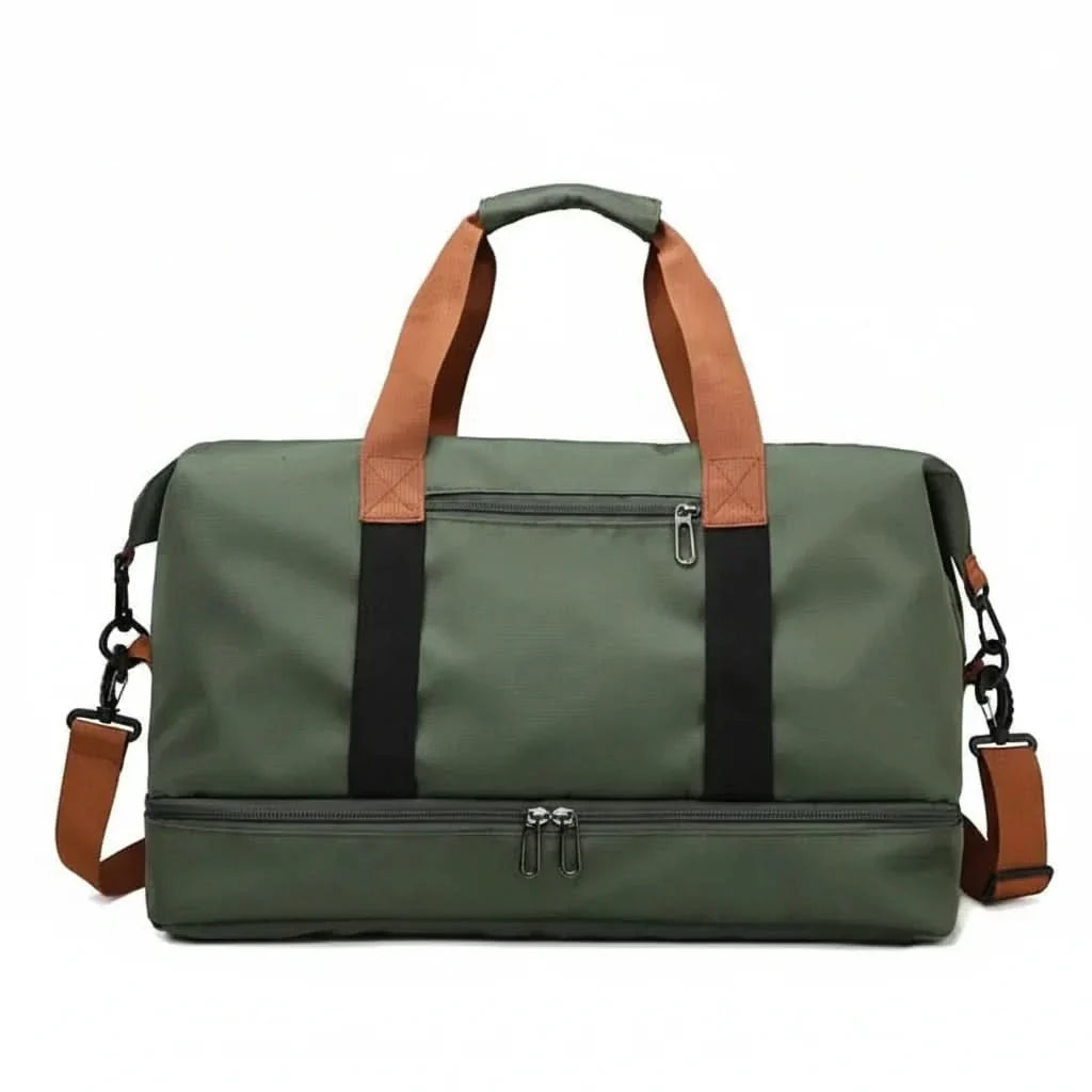 Weekender Duffel with Separate Shoe Pocket and Wet Gear Storage for Training, Sports and Travel