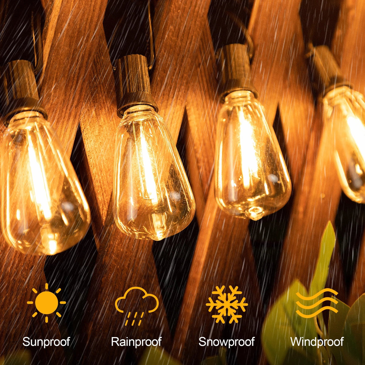 Weather-Resistant Patio Globe Lights with 15 Unbreakable Bulbs – 33 ft Plug-In Bistro Lighting for Deck, Yard, and Garden – Dimmable Weather