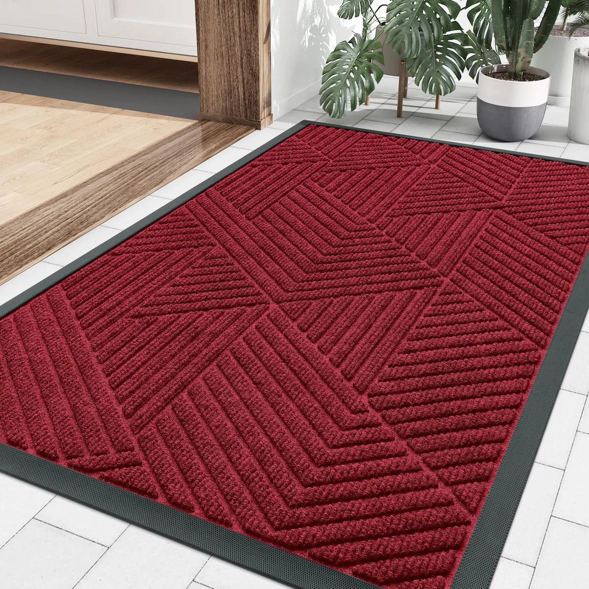 Entryway Rug Non-Slip Absorbent Indoor Outdoor Welcome Mat for Front Door Hallway Patio Garage Apartment Entrance Home Decor