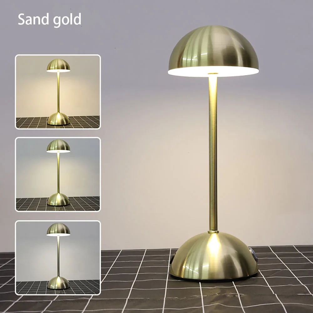 LED Touch Table Lamp with USB Rechargeable Battery and 3 Lighting Colors