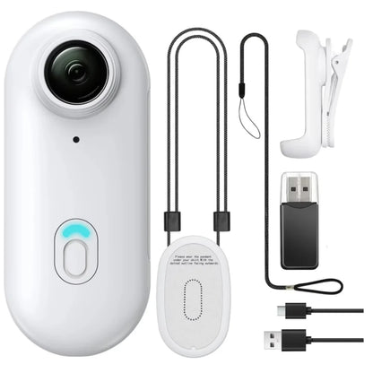 Compact 4K Action Camera with WiFi, Waterproof Housing, Magnetic Clip & 360° Rotating Mount for POV Recording