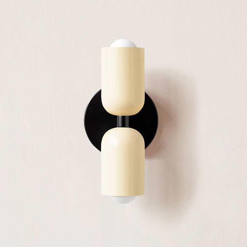 Hand-Blown Glass Wall Light Fixture Multi-Color Shade Metal Base Hardwired or Plug-In for Living Room Bedroom Hallway Modern Contemporary Ac