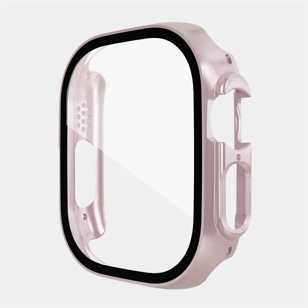 Protective Shell with Tempered Glass Screen Guard for 49mm Apple Watch Ultra Series – Full-Body Snap-On Design