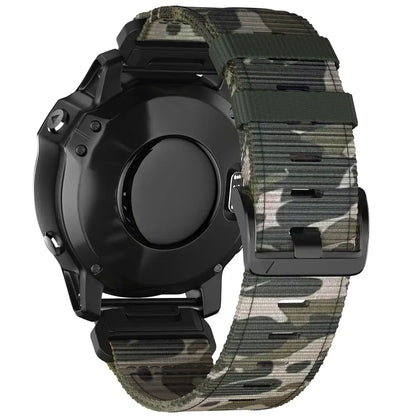 Tactical Woven Smartwatch Strap | Quick-Release Replacement Band for Fitness Tracking | Adjustable Lightweight Nylon Wristband