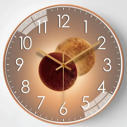 12-Inch Silent Wall Clock Non-Ticking Quartz Movement for Bedroom Office Living Room Modern Round Classic Home Decor Timepiece Battery