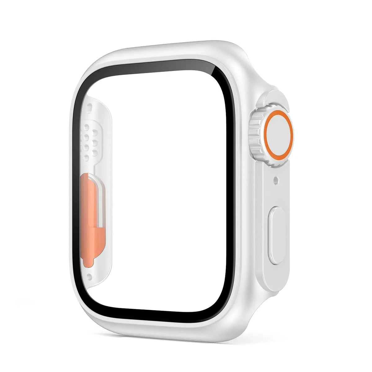 Hardened Glass Shield Case for Apple Watch Series 7/8/SE – Full Display Coverage, Crown Access, 40-45mm Sizes