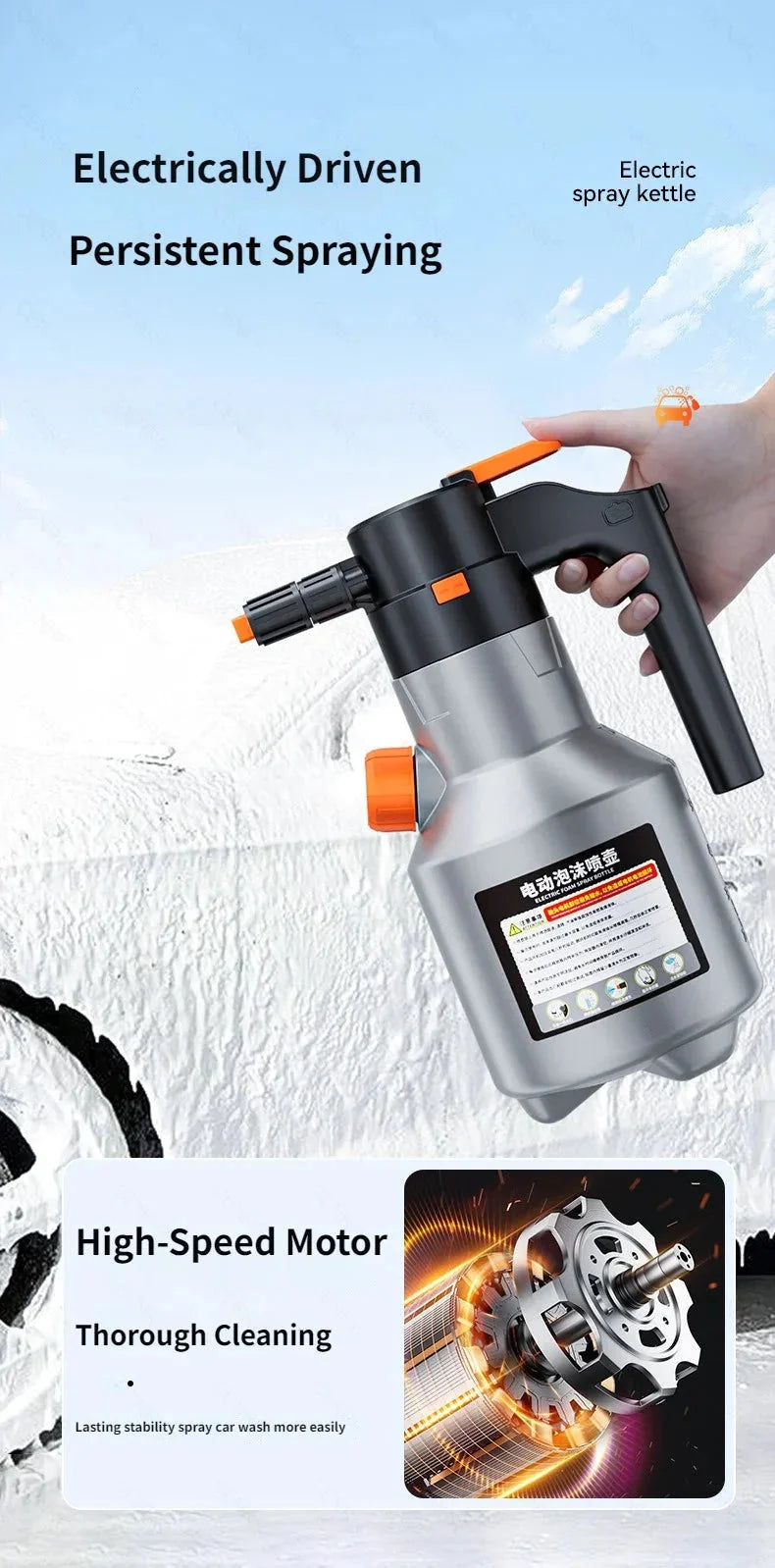 Foam Spray Bottle with Electric Operation – Smooth Application