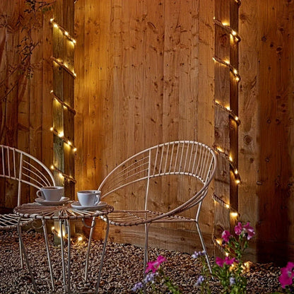 Solar LED String Lights 16 ft Hemp Rope 100 Bulbs 8-Color Modes Outdoor Garden Patio Deck Waterproof Auto On/Off for Backyard Party Wedding