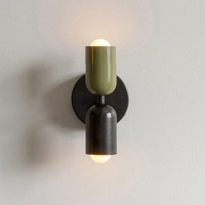 Hand-Blown Glass Wall Light Fixture Multi-Color Shade Metal Base Hardwired or Plug-In for Living Room Bedroom Hallway Modern Contemporary Ac