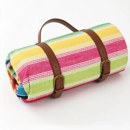 Waterproof Picnic Blanket with Shoulder Strap – Foldable Beach & Park Mat for Outdoor Adventures