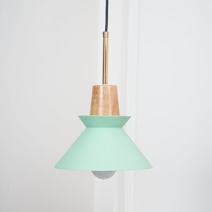 Resin Wood Hanging Light 9 in for Kitchen Island Dining Table Adjustable Ceiling Fixture E26 LED Compatible Scandinavian Modern