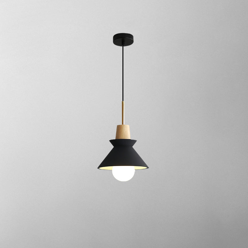 Resin Wood Hanging Light 9 in for Kitchen Island Dining Table Adjustable Ceiling Fixture E26 LED Compatible Scandinavian Modern