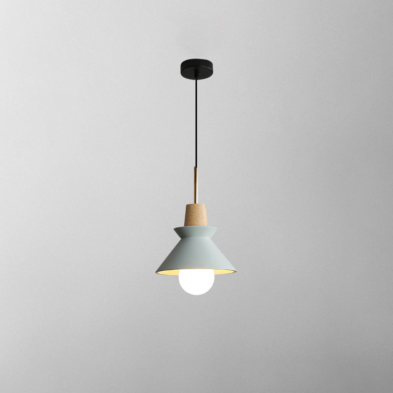 Resin Wood Hanging Light 9 in for Kitchen Island Dining Table Adjustable Ceiling Fixture E26 LED Compatible Scandinavian Modern