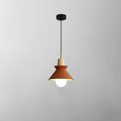 Resin Wood Hanging Light 9 in for Kitchen Island Dining Table Adjustable Ceiling Fixture E26 LED Compatible Scandinavian Modern