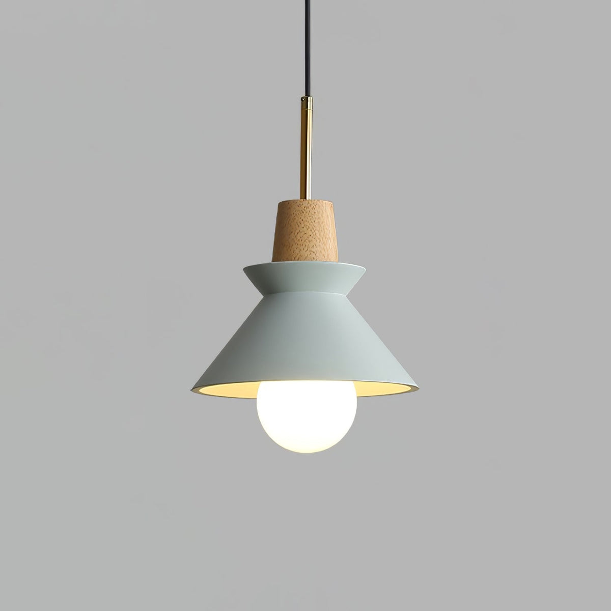 Resin Wood Hanging Light 9 in for Kitchen Island Dining Table Adjustable Ceiling Fixture E26 LED Compatible Scandinavian Modern