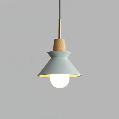 Resin Wood Hanging Light 9 in for Kitchen Island Dining Table Adjustable Ceiling Fixture E26 LED Compatible Scandinavian Modern
