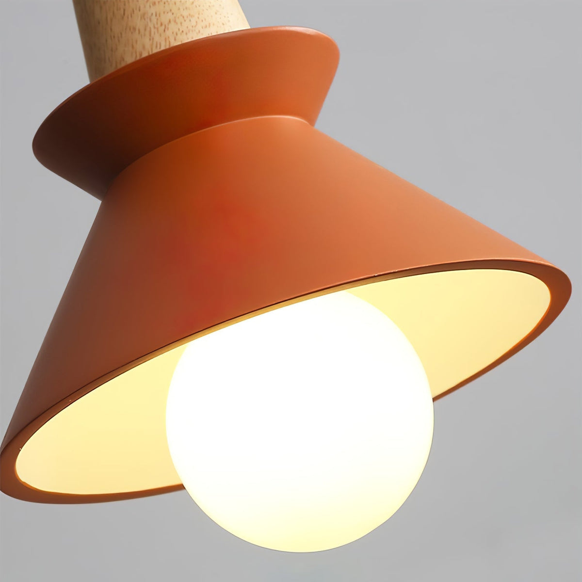 Resin Wood Hanging Light 9 in for Kitchen Island Dining Table Adjustable Ceiling Fixture E26 LED Compatible Scandinavian Modern