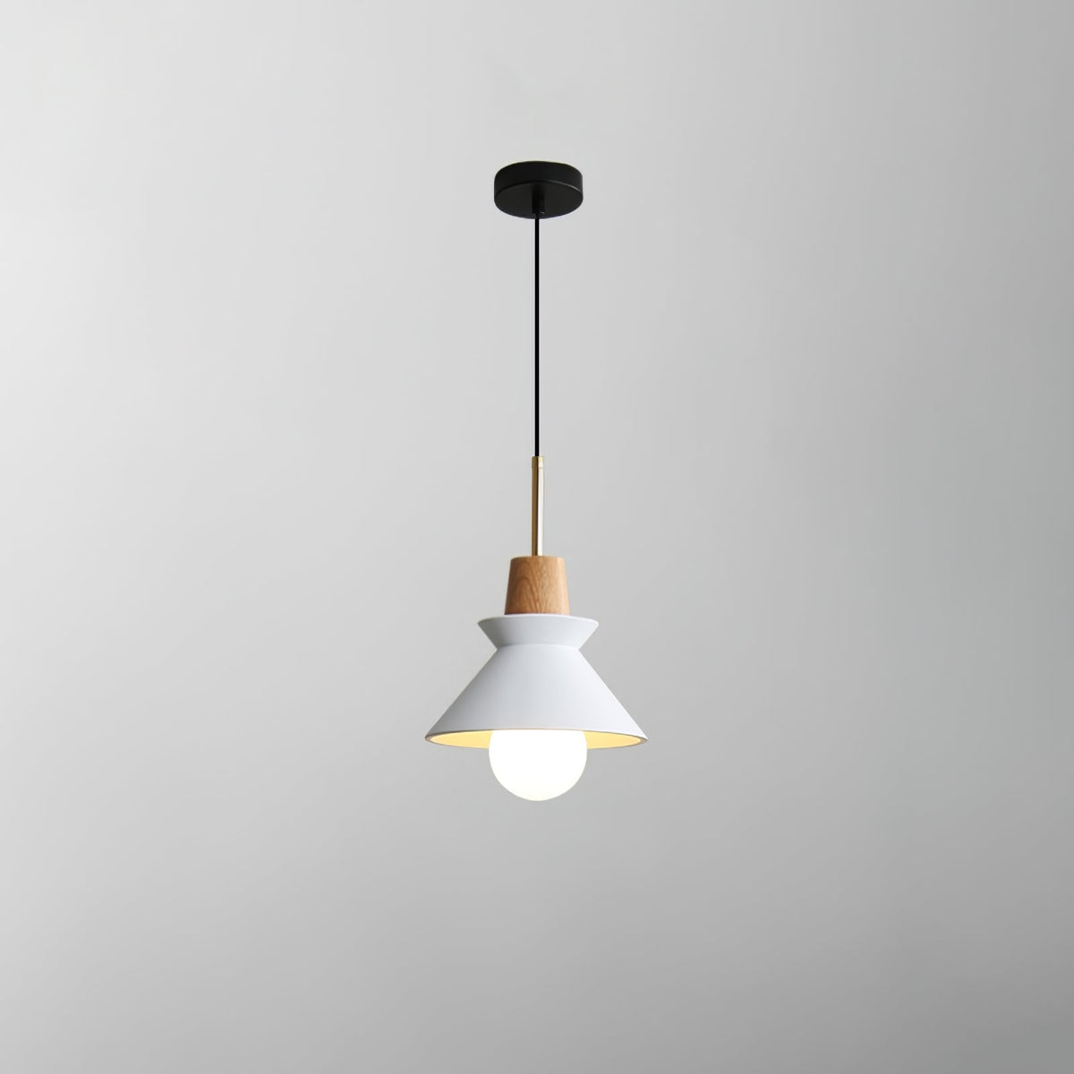 Resin Wood Hanging Light 9 in for Kitchen Island Dining Table Adjustable Ceiling Fixture E26 LED Compatible Scandinavian Modern