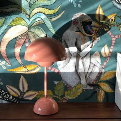 Cordless Table Lamps, Rechargeable Scandinavian Table Lamp with Adjustable Brightness, Metal Cordless Lamp for Outdoors