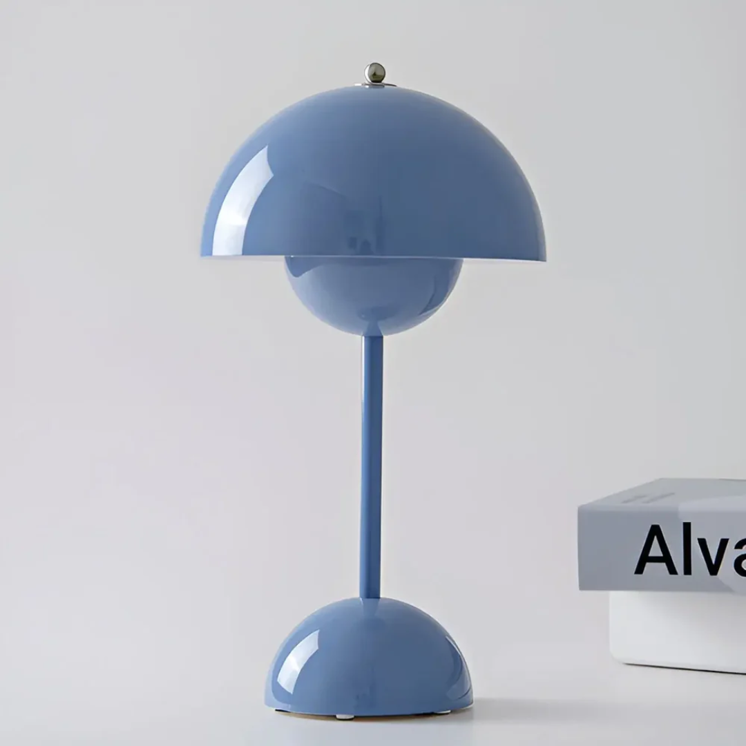 Cordless Table Lamps, Rechargeable Scandinavian Table Lamp with Adjustable Brightness, Metal Cordless Lamp for Outdoors