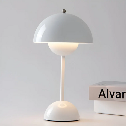 Cordless Table Lamps, Rechargeable Scandinavian Table Lamp with Adjustable Brightness, Metal Cordless Lamp for Outdoors