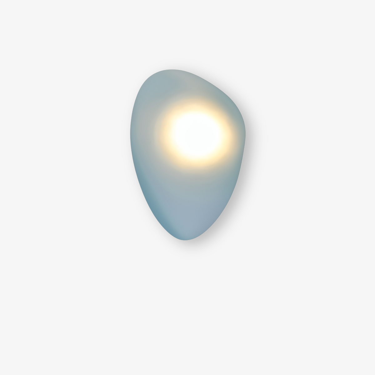 Pebble Scandinavian Wall Lamp with Warm White LED Light – Elegant Glass Design
