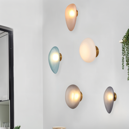 Pebble Scandinavian Wall Lamp with Warm White LED Light – Elegant Glass Design