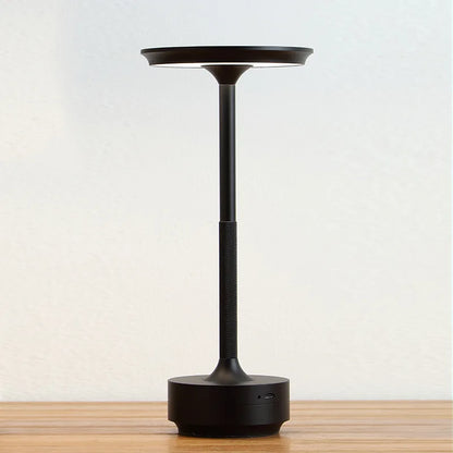 USB Rechargeable LED Desk Lamp with Touch Dimmer Control in Matte Aluminum Finish for Bedside, Dining Room, Office & Patio Use