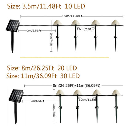 MUSHLIVA – Solar Mushroom Fairy Lights for Garden Landscapes